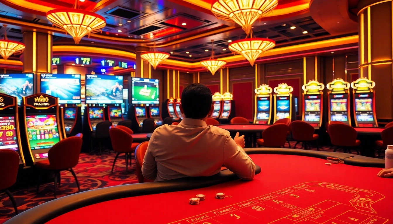 Experience high-stakes excitement at the online casino interface of https://mm88.moe/ with vibrant gaming elements.