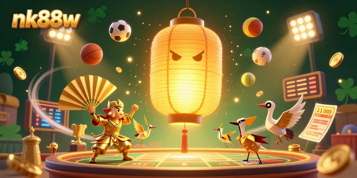 Experience the vibrant night market casino atmosphere of nk88w, enriched with golden lantern spirits and dynamic sports elements.
