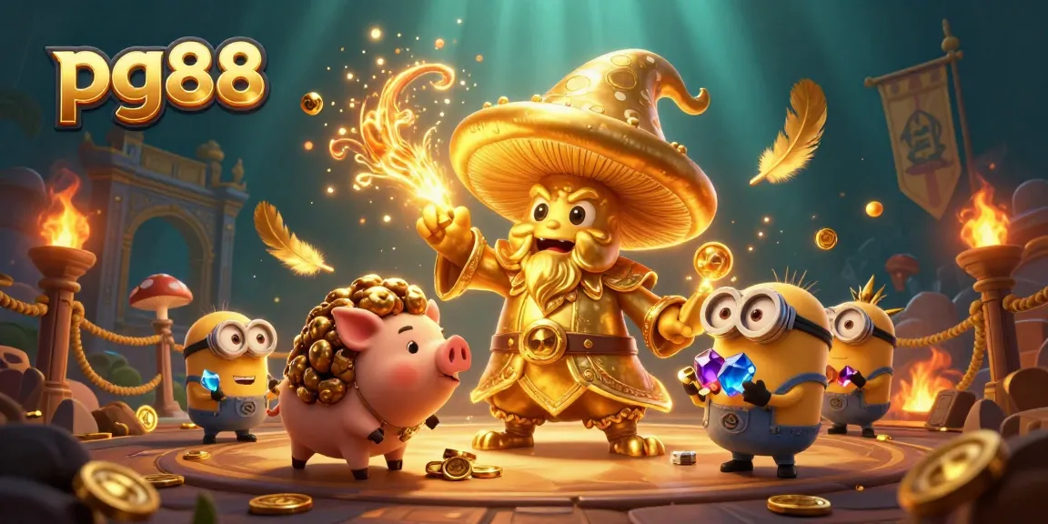Experience thrilling moments at pg88 with golden magic and treasure in an enchanted casino setting.
