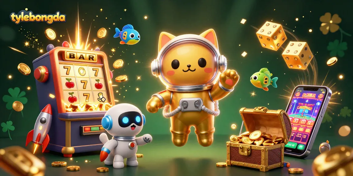 Experience thrilling gameplay at tylebongda with a cat astronaut and exciting casino elements.