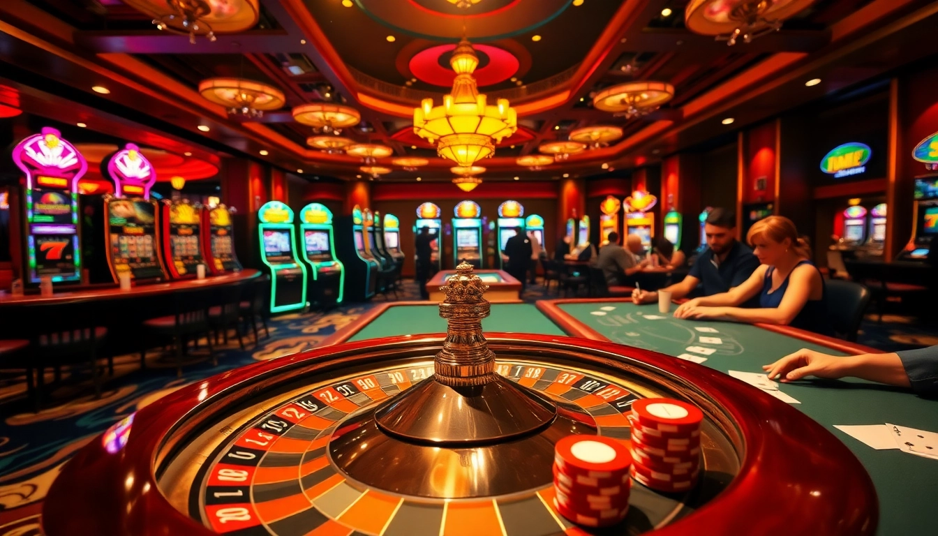 Experience the excitement of gambling at 789p casino with vibrant slot machines and lively poker tables.