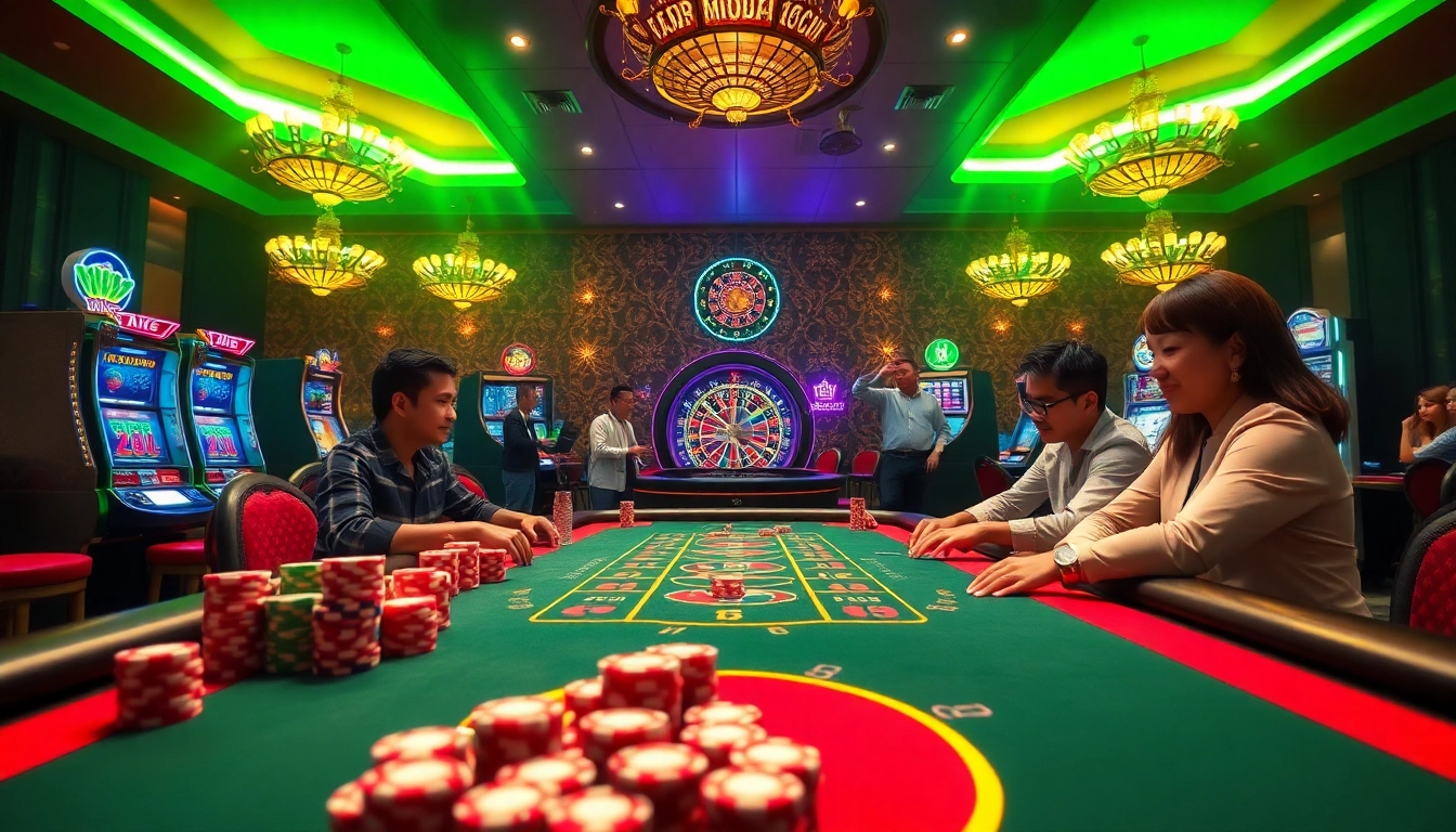 Experience the excitement of winning at trang chủ FLY88 with players celebrating around a poker table.