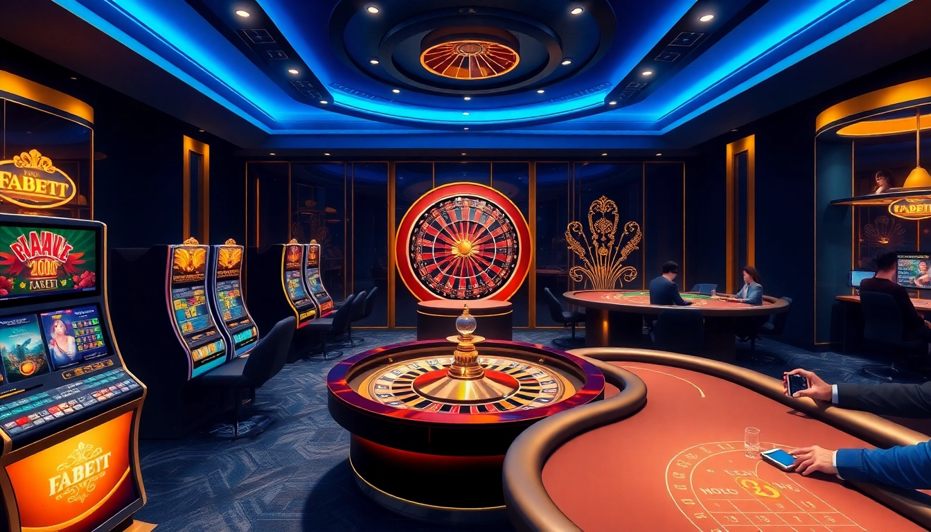 Engaging players at https://fabet3.com/ in a luxurious online casino setting.