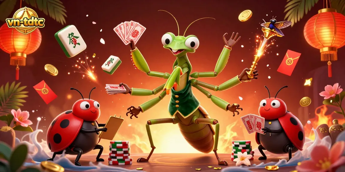 Experience the excitement of vn-tdtc with a vibrant illustration showcasing a gambling scene filled with dynamic characters and rich details.