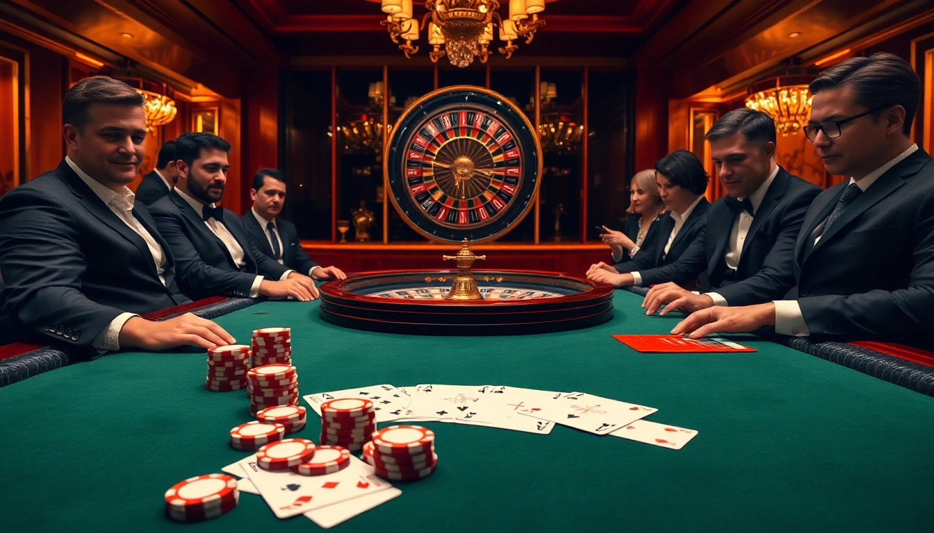 Experience the thrill of high-stakes poker at HM88 with vibrant chips and glamorous players.