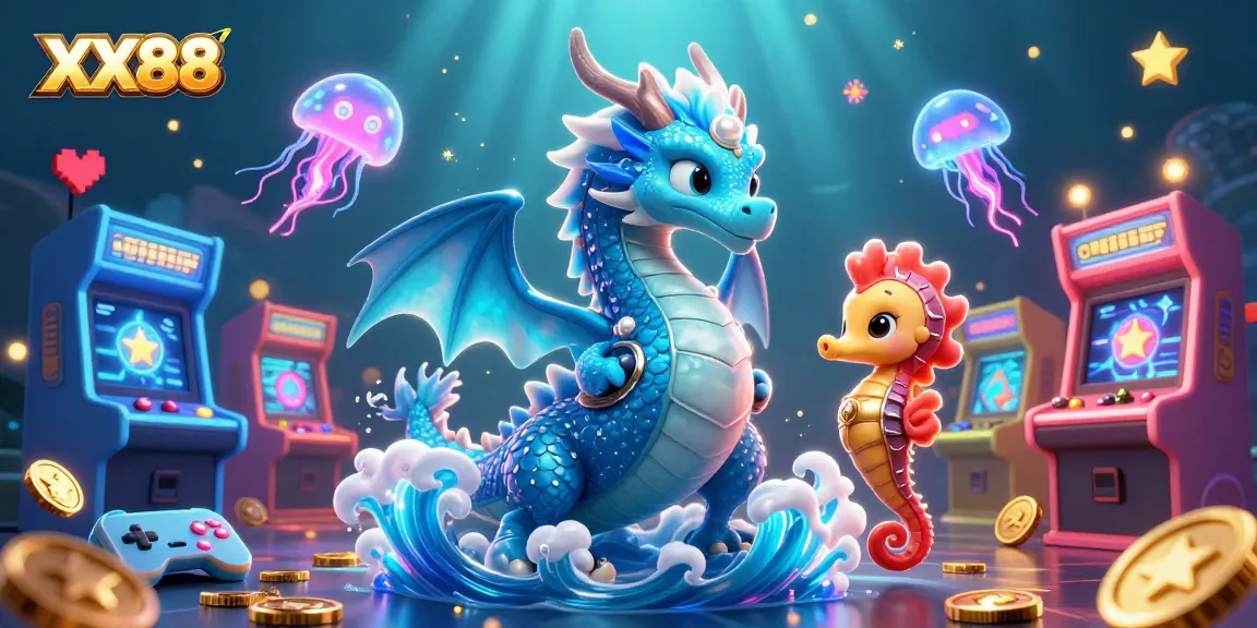 Experience the excitement of XX88 with vibrant underwater games and dazzling casino elements.