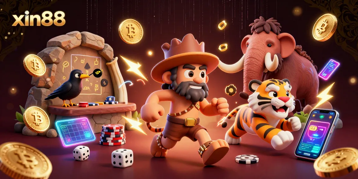 Experience thrilling wins at xin88 with our animated casino scene showcasing exciting gameplay elements.