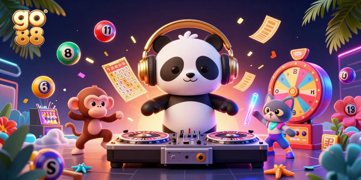 Experience the excitement of go 88 with vibrant characters in a colorful gambling world.