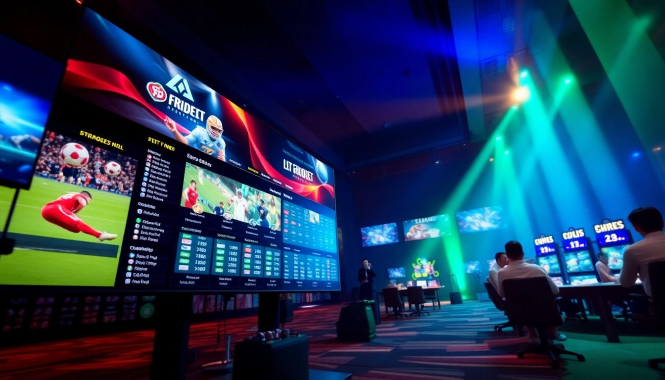 Engaging scene of online gambling at sbobet.dance, showcasing dynamic betting interfaces and live sports highlights.