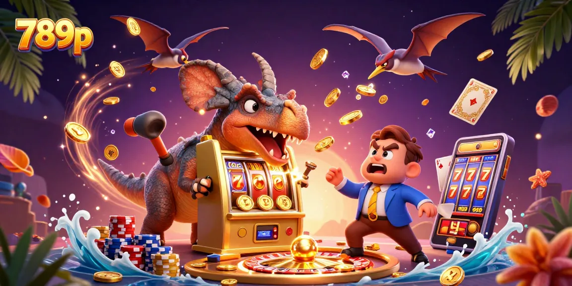 Experience the excitement of 789p as a pachycephalosaurus wins jackpots and coins scatter everywhere.