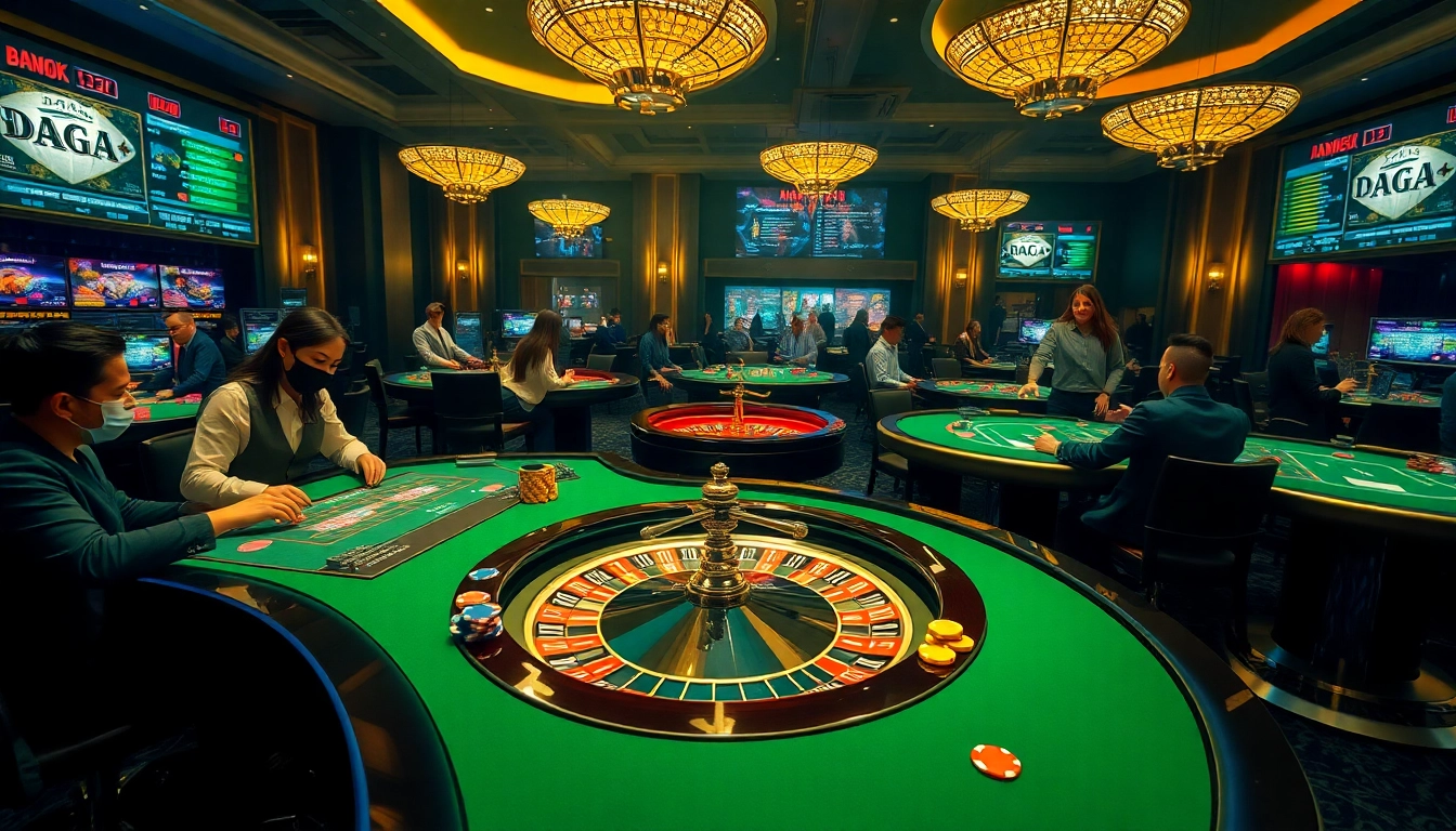 Daga players enjoying a thrilling casino game with vibrant colors and interactive elements.