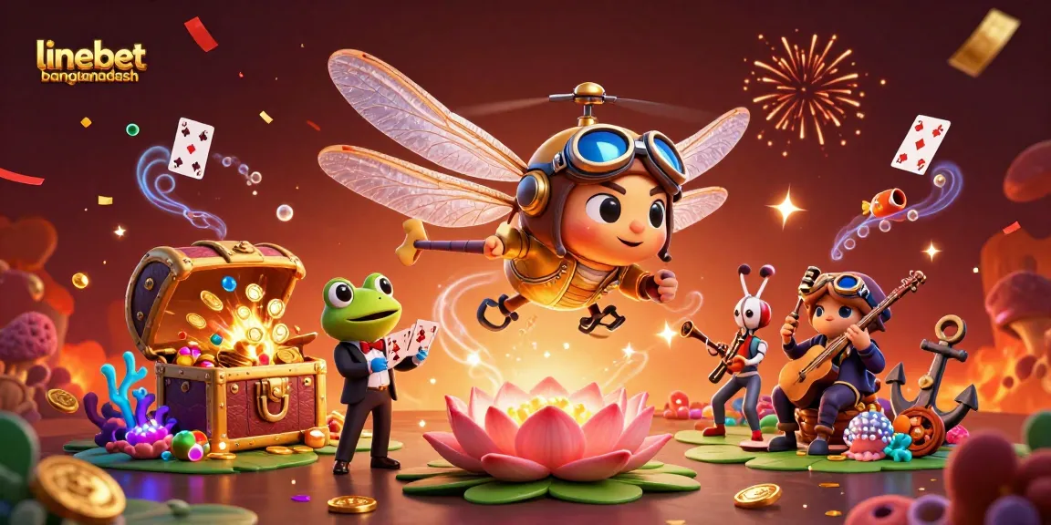 Experience exciting gaming with linebetbangladesh featuring vibrant casino elements and engaging characters.