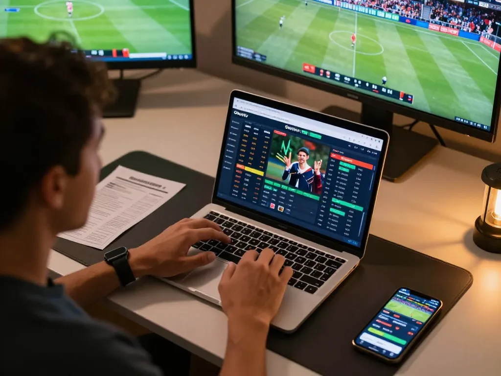 Analysing betting odds on Okwintv sports platform during live sports viewing