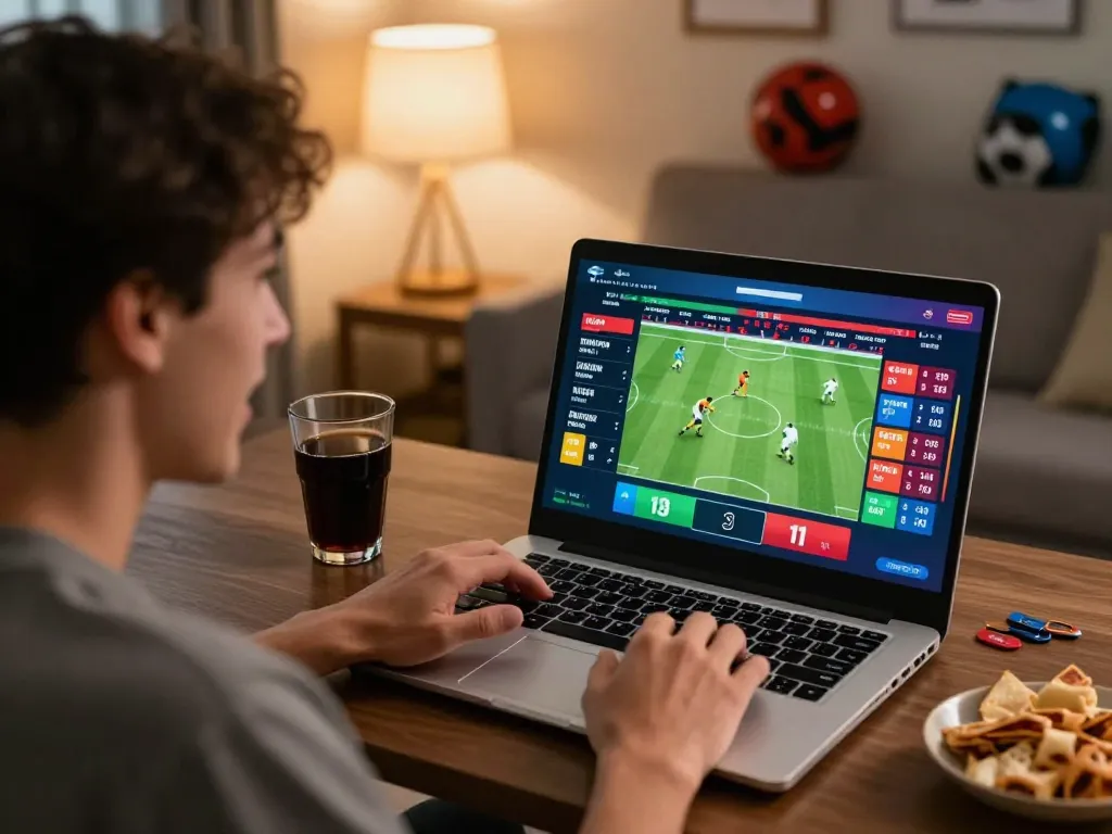 Engaging in FB88 online betting while placing exciting live sports wagers from home.
