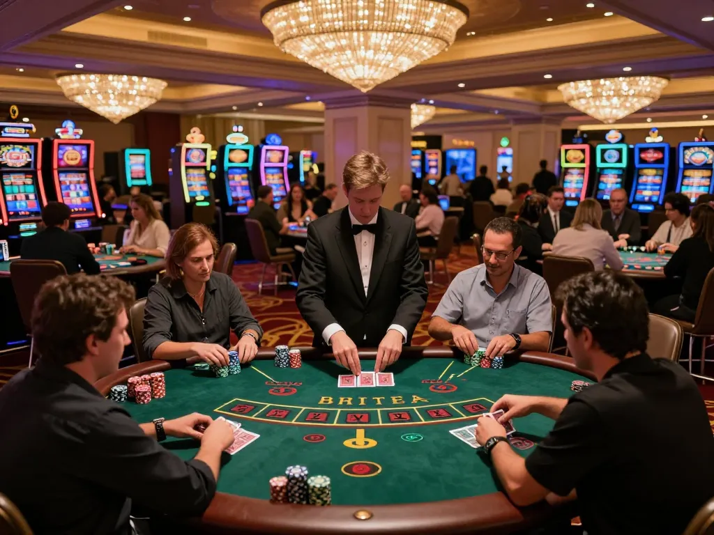 Players engaging in a thrilling blackjack game at https://kjc365.com/ casino, showcasing exciting gameplay and vibrant atmosphere.