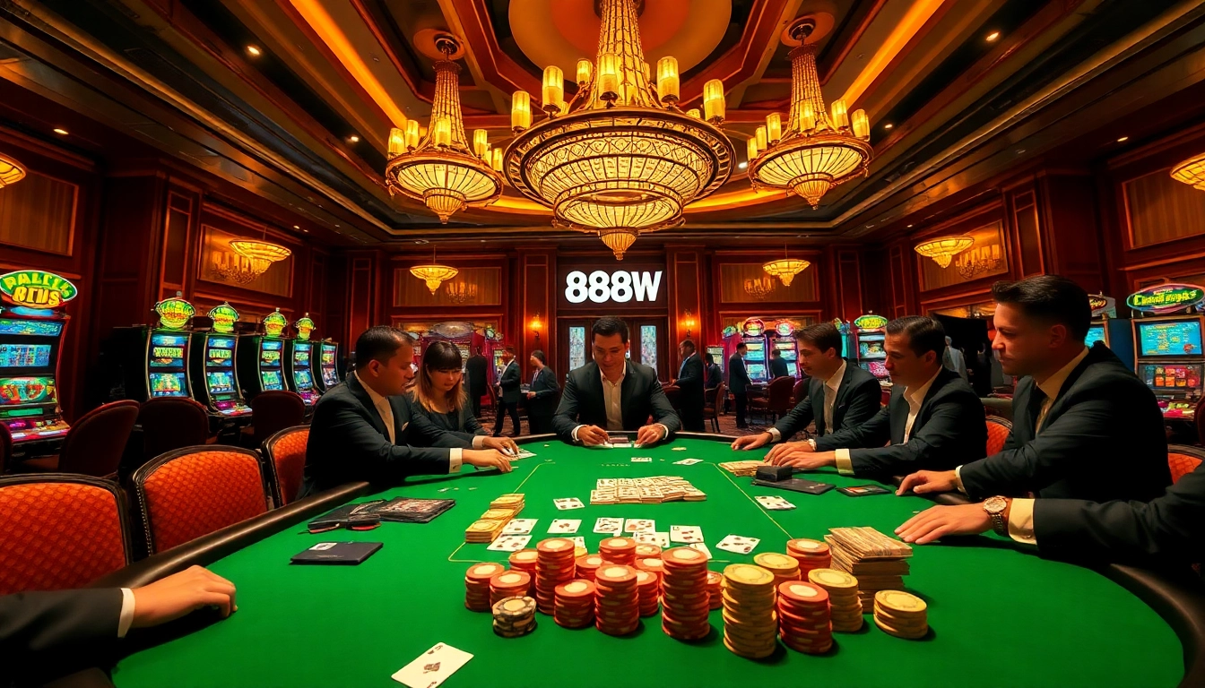 Engaging poker game at 888NEW casino with vibrant chips and cards.