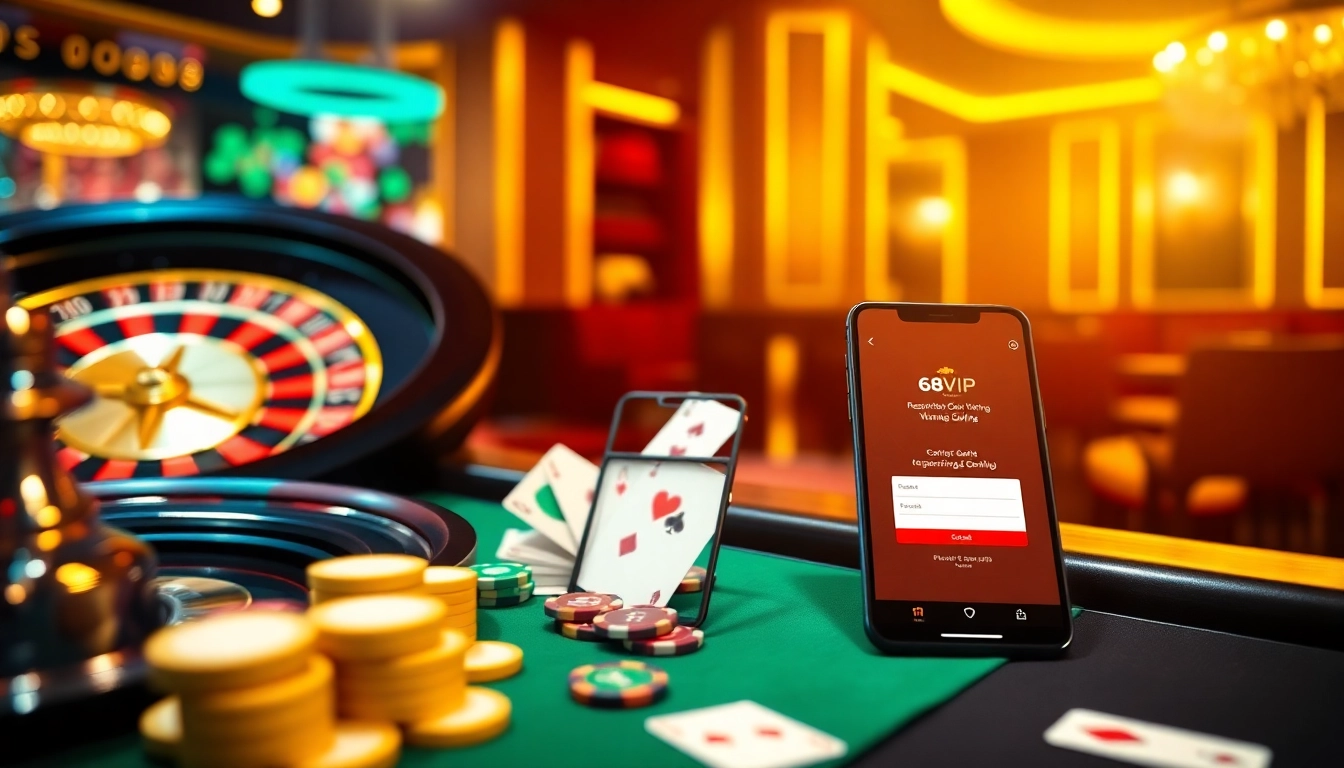 Register with Đăng Ký Nhà Cái 68VIP at a dazzling online casino, featuring interactive games and rich visuals.