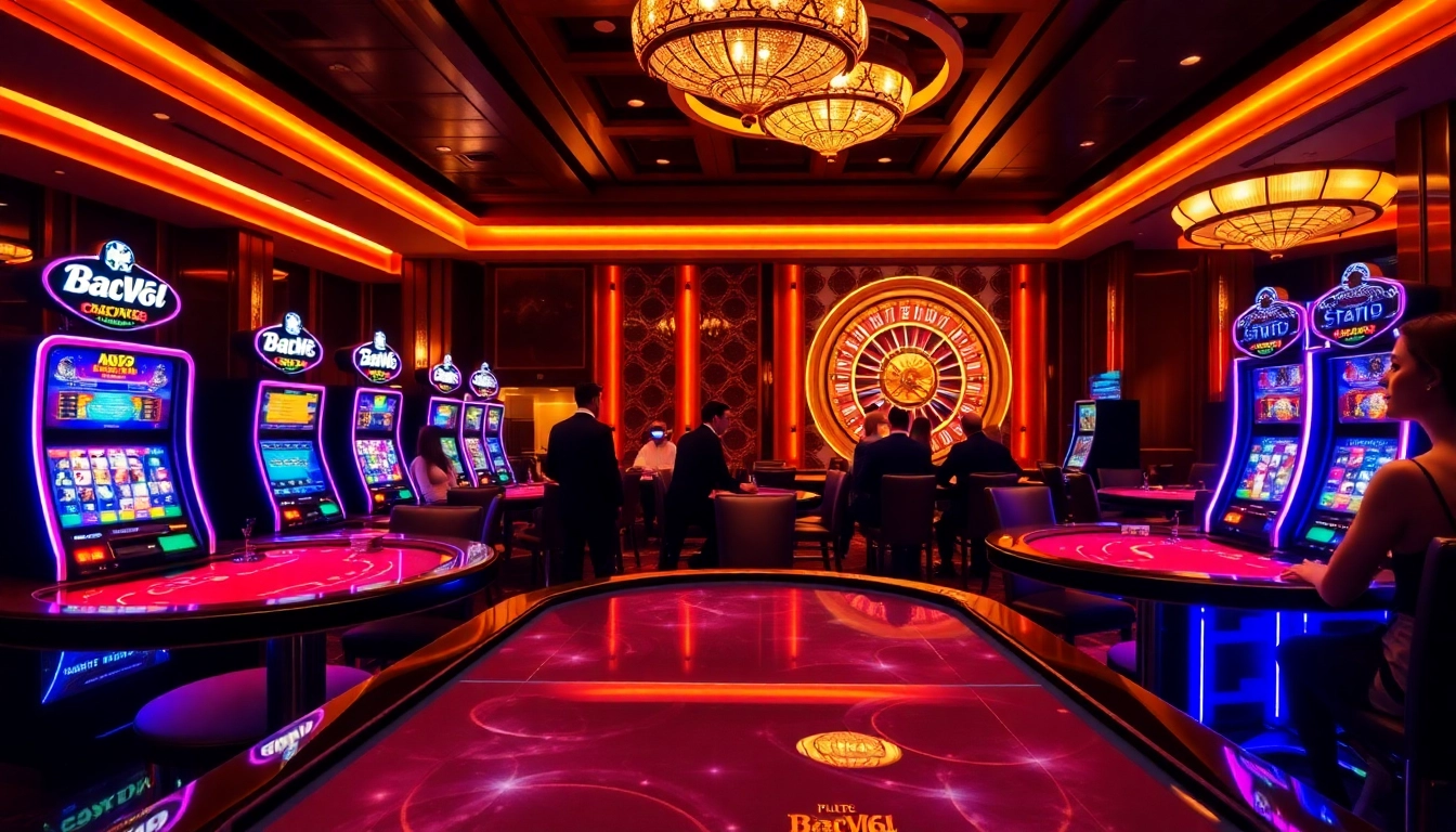 Experience excitement at MB66 with vibrant casino gaming tables and thrilling slot machines.