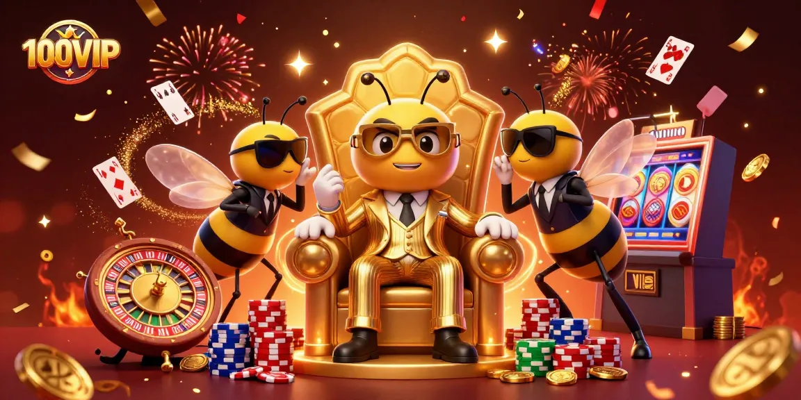 Engage in thrilling bets at 100VIP with dynamic casino elements and vibrant 3D characters.