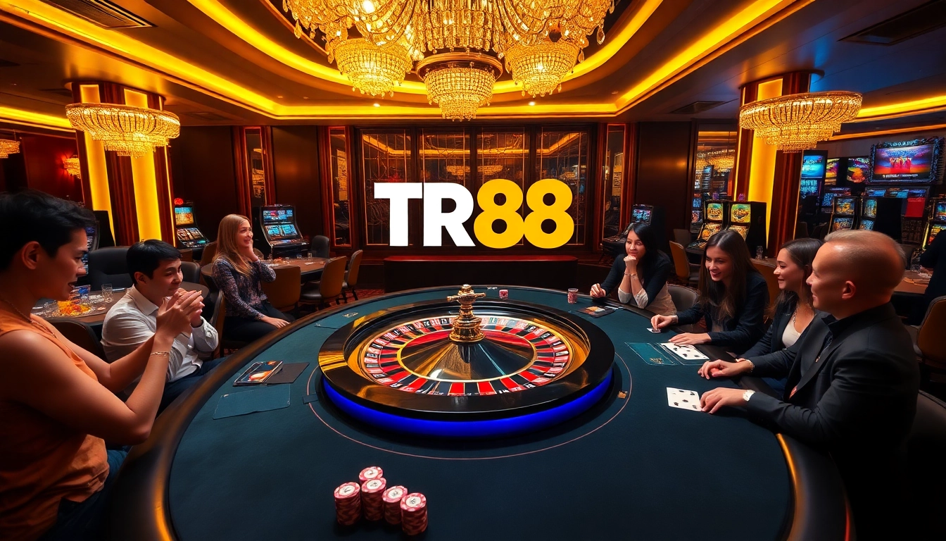 Experience the thrill of gambling with the dynamic ambiance showcasing TR88 casino excitement.