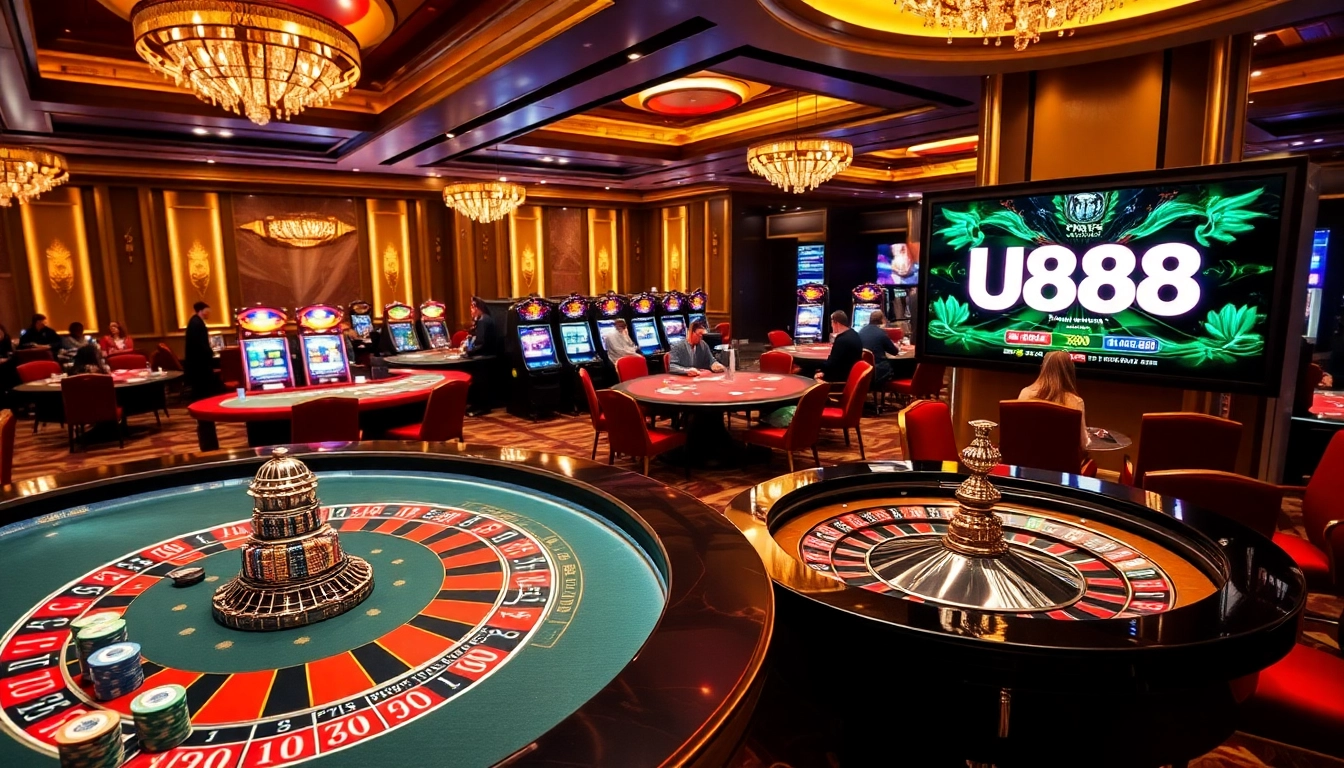 U888 players experience high-stakes excitement at luxurious casino tables.