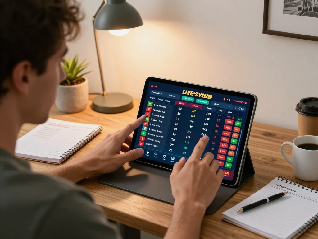 Engaging moment at Nhà cái lu88 showing a user placing sports bets online, conveying excitement and strategy