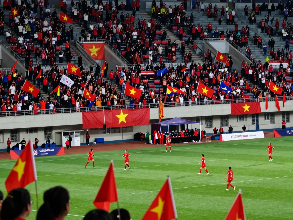 Watch trực tiếp bóng đá nữ Việt Nam with thrilling match action and enthusiastic crowd