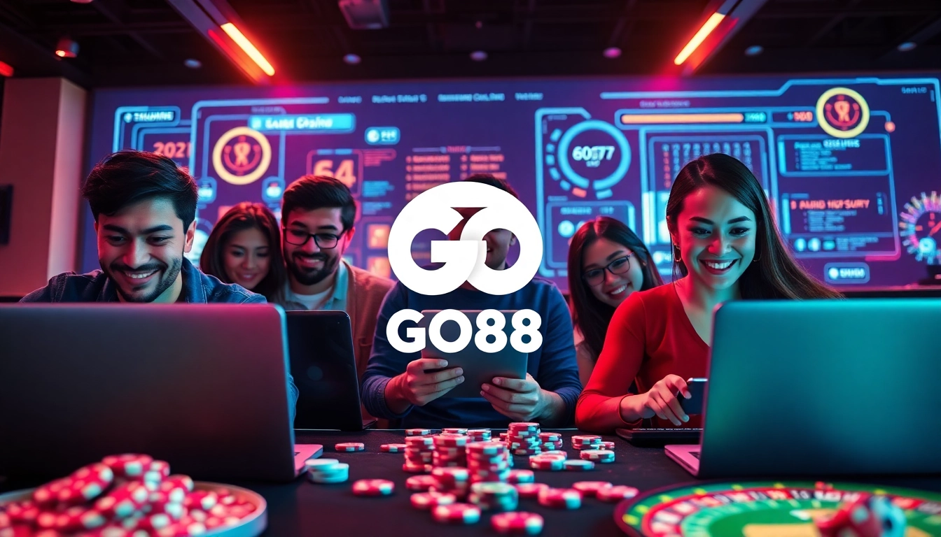Exciting online gaming experience at https://go-88.us.com/ featuring diverse gamers and modern tech.