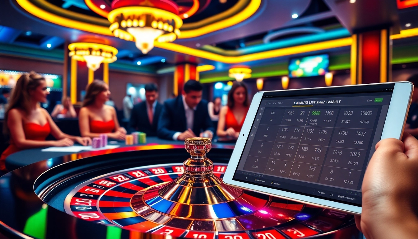 A dynamic casino scene with players at the 68VIP roulette table and a digital betting interface.