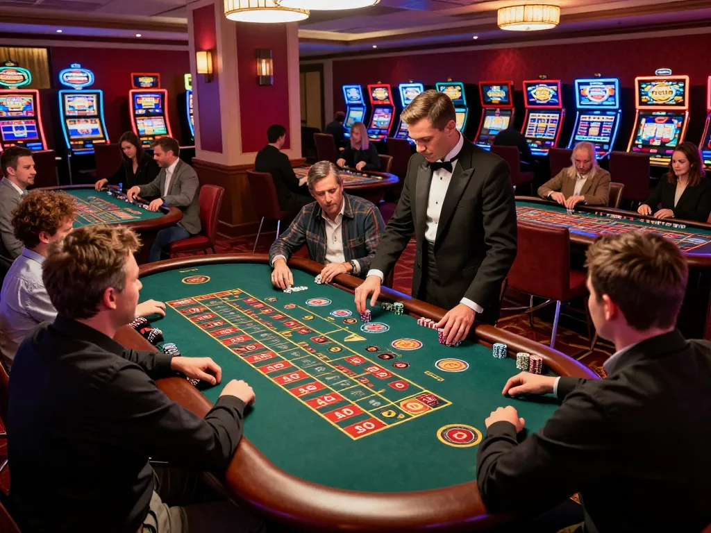 Players strategizing bets at the roulette table in a glamorous casino setting with king79 excitement