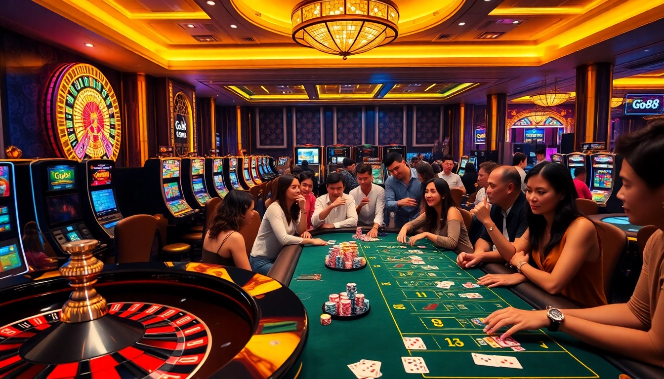 Experience thrilling gambling action at Go88 with engaging games and vibrant casino visuals.
