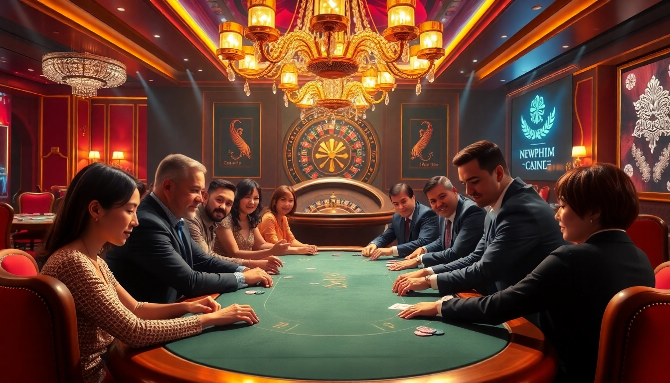 Experience the thrill of gambling at Newphim's luxurious casino with exciting poker action.