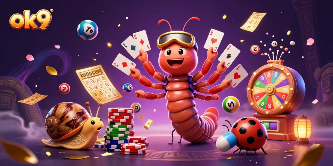 Win big with ok9's vibrant casino experience featuring cartoon characters engaging in thrilling games.