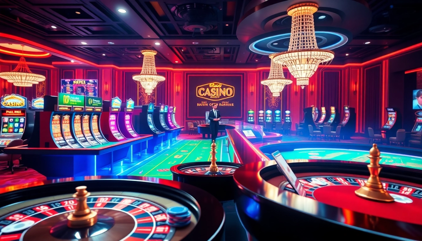 Experience the excitement of gambling with https://33winn.gold/ featuring a vibrant casino scene with roulette and slot machines.