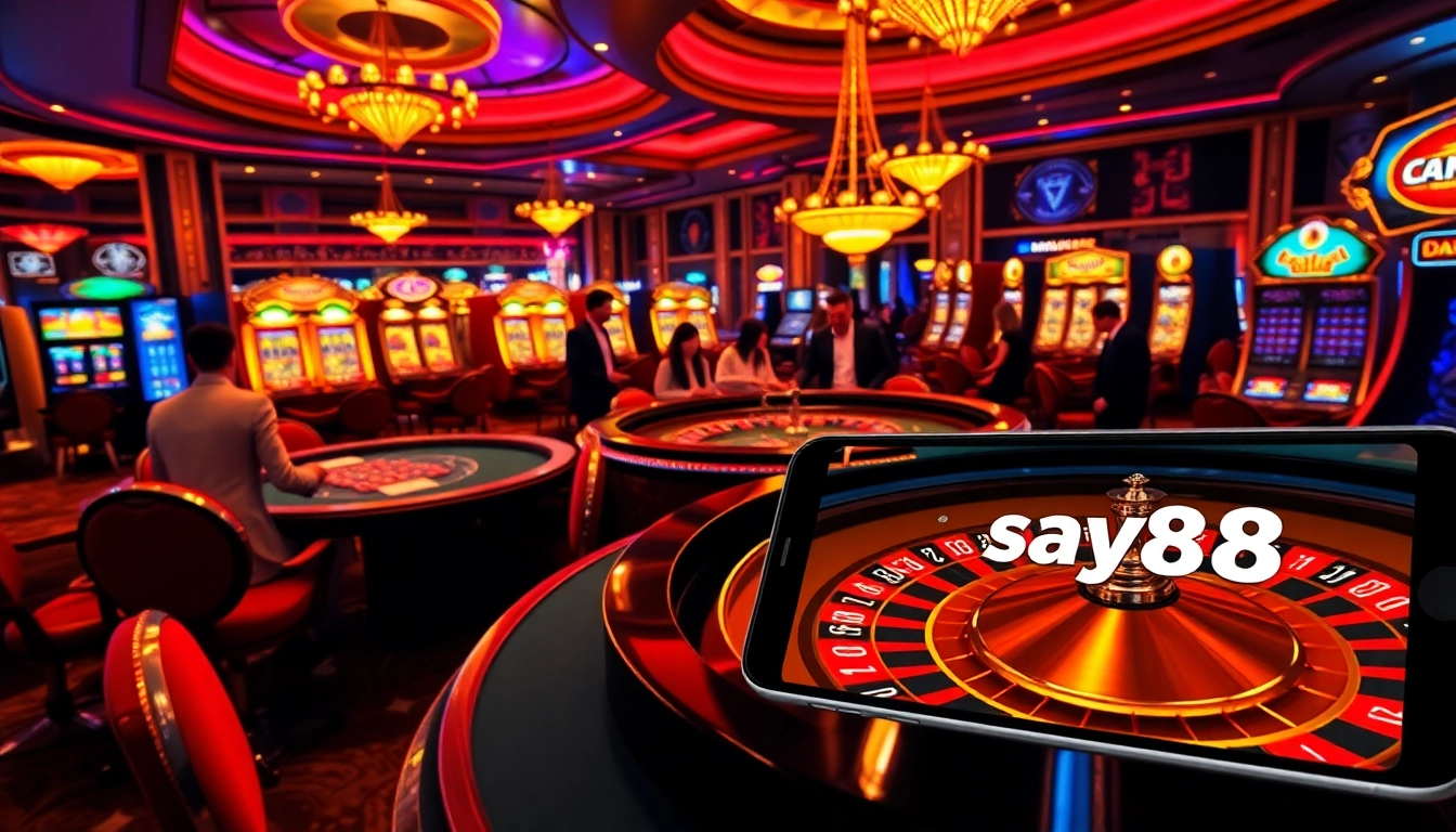 Experience the thrill of say88 with vibrant casino gaming visuals and electrifying atmosphere.