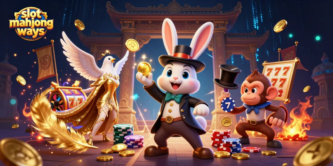 Win big with slot mahjong ways in this vibrant 3D illustration showcasing magical elements!