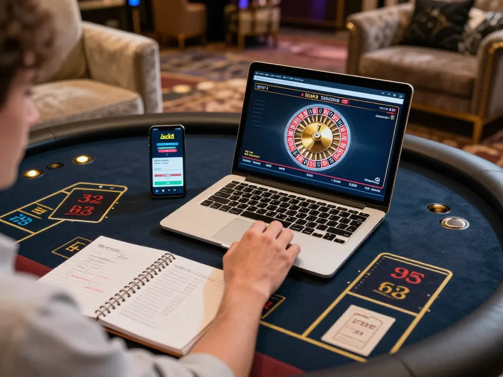 Engaged player using Luck8 app for strategic online gambling.