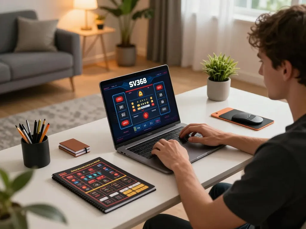 Engaging in online betting at SV368 for strategic advantage in home gaming.