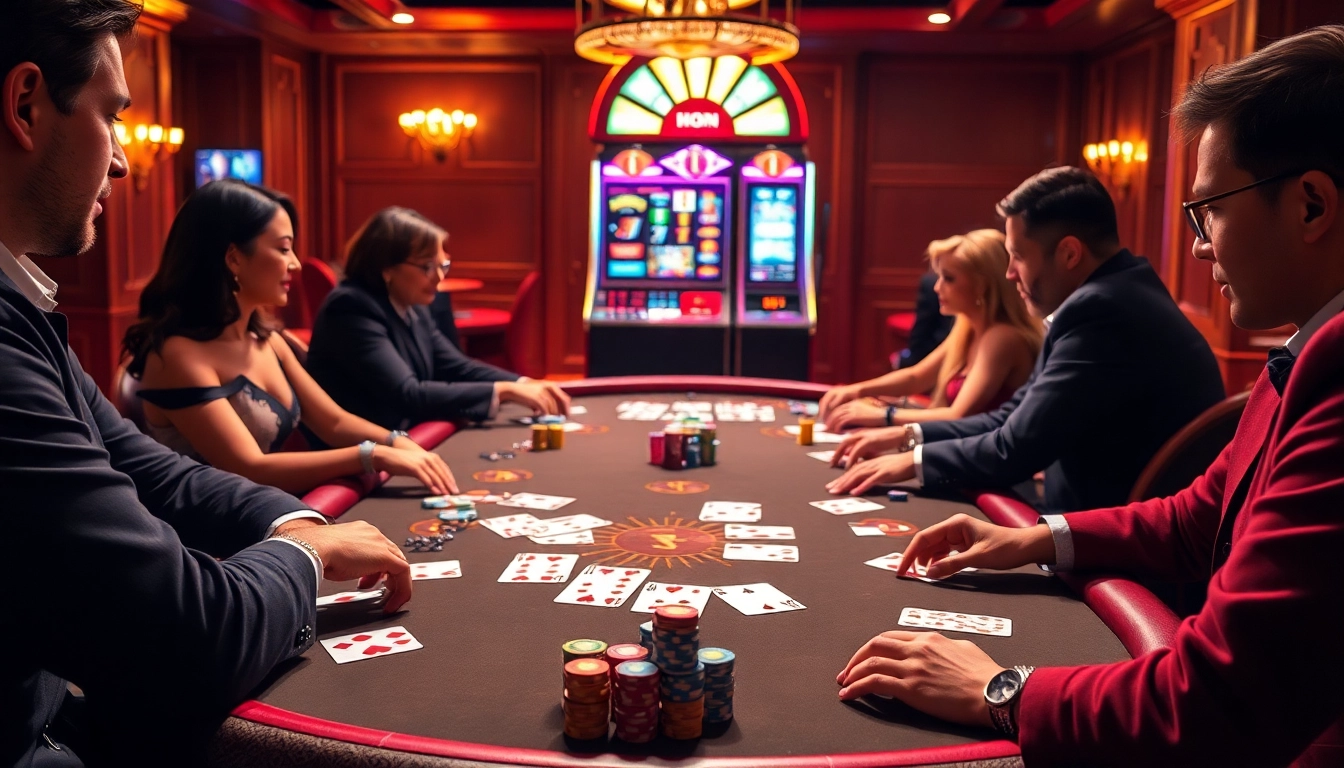 Engage in an exciting poker game at https://32wingroup.com/ with colorful chips and thrilling action.