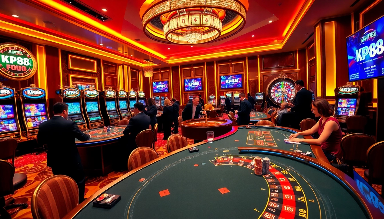 Experience the thrill of KP88 casino with an immersive gaming atmosphere filled with excitement.