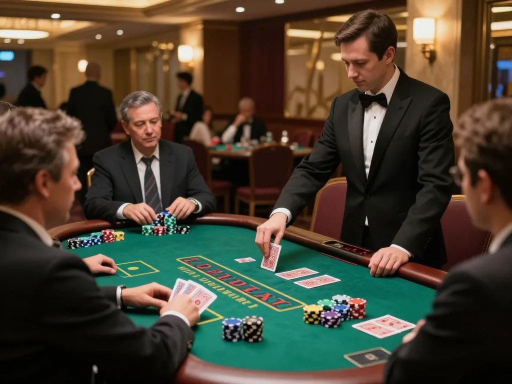 79KING table action highlights players enjoying blackjack at a vibrant casino venue.