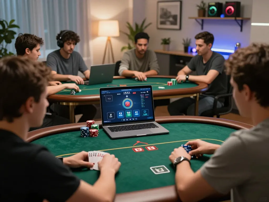 Dwin online poker players deep in strategy during an engaging game session.