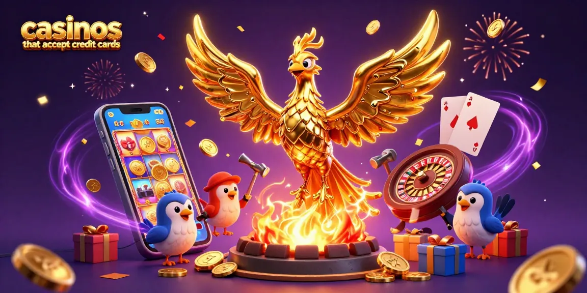 Experience exciting gameplay at casinos that accept credit cards with vibrant slots, cards, and winnings!