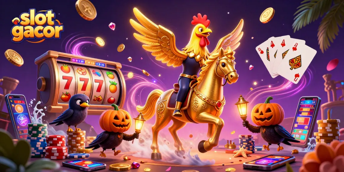 Experience the thrill of slot gacor with a vibrant casino scene full of excitement and winnings.