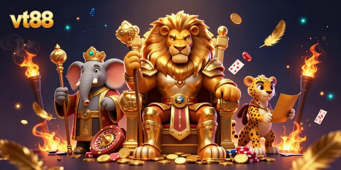 Experience the excitement of vt88 with vibrant casino elements in this dynamic illustration.