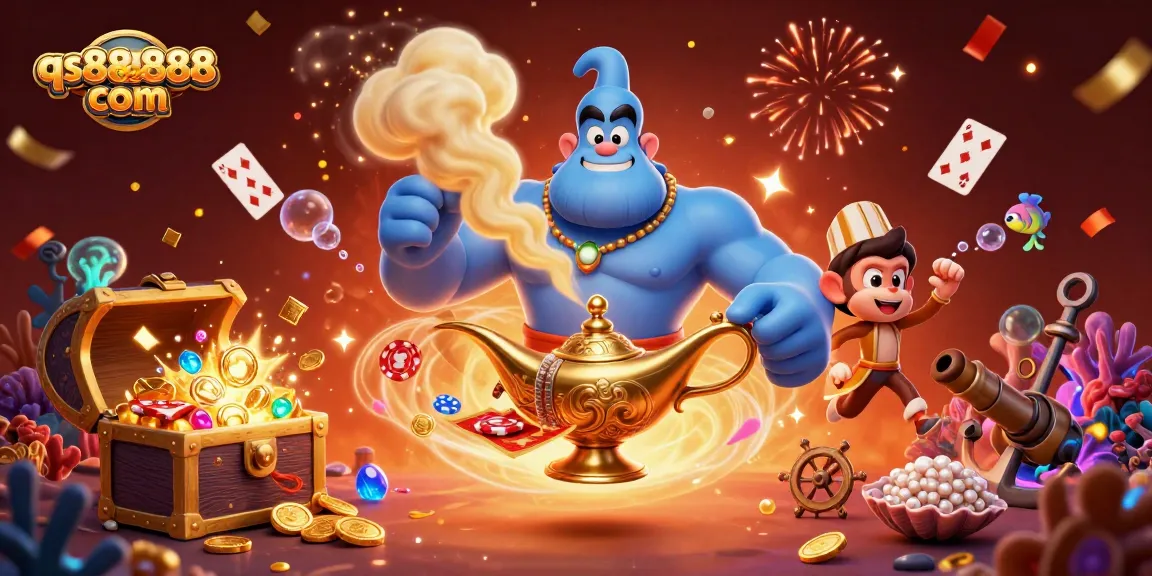 Experience the thrill of qs888888 com with a genie, monkey, and magic carpet in action.