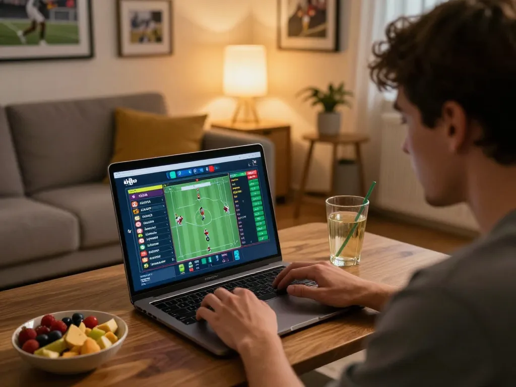 Experience the thrill of online betting with 789Win in a cozy home setting.
