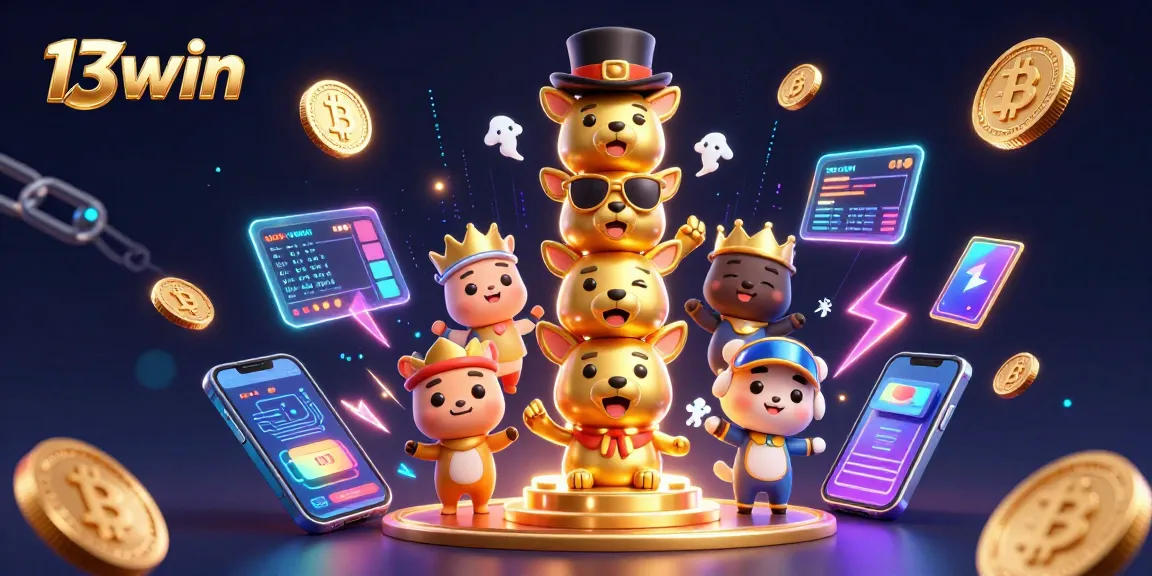 Play exciting games on 13win's platform featuring vibrant illustrations and dynamic payouts.