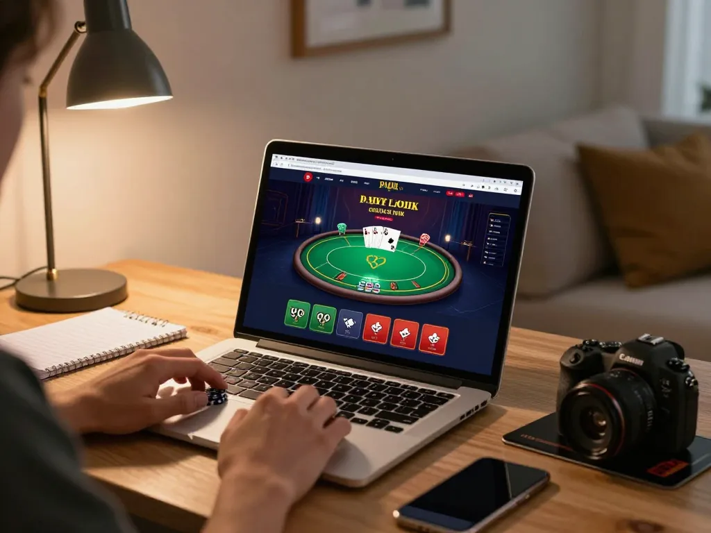 Engaging poker game on Hitclub platform displayed on a laptop, showcasing strategic gameplay.