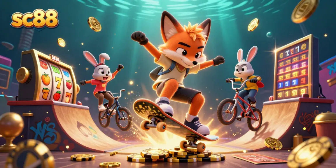 Engage with sc88's thrilling casino scene featuring dynamic characters and vibrant gaming elements.